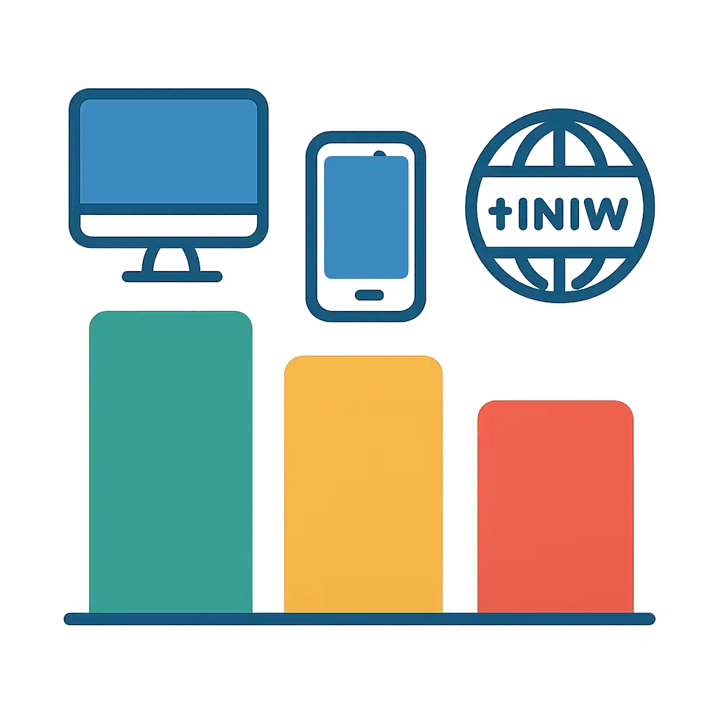 Infographic comparing options using coloured bars and icons only, no text or labels, flat design, 51 Game